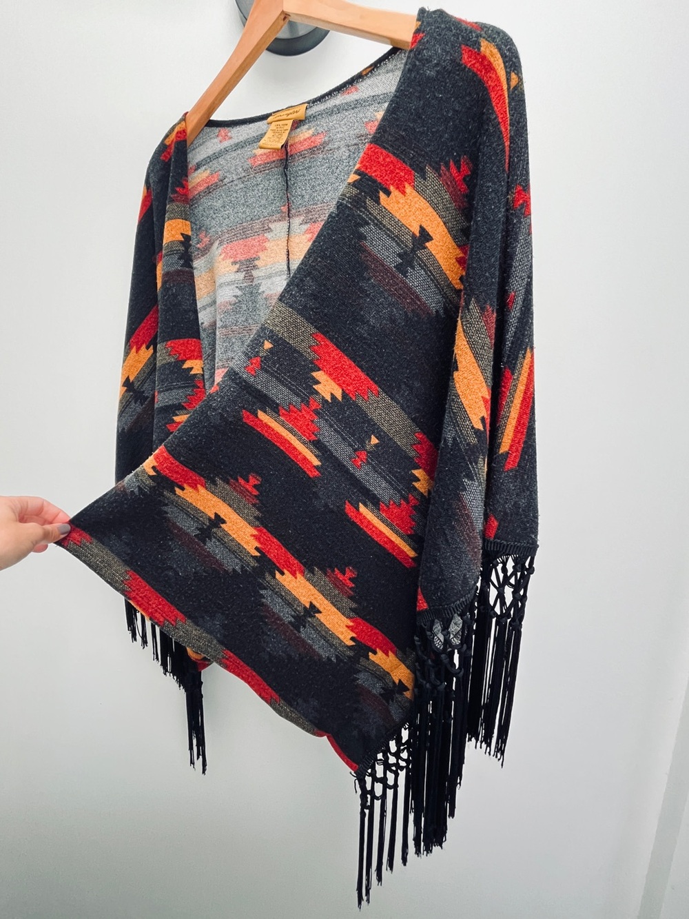 Wrangler Fringe Aztec Poncho/Shawl